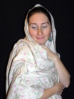 70% pashmina/30% silk fullsize shawl with full-surface Kanya Devi embroidery