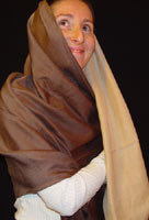 70% pashmina/30% silk fullsize shawl with ombre two-tone dying