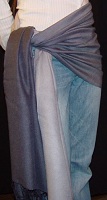 70% pashmina/30% silk fullsize shawl with ombre two-tone dying