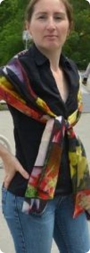 new Oshinko print shawl