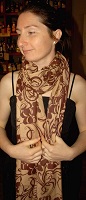 70% pashmina/30% silk fullsize shawl with Tyokeho printt