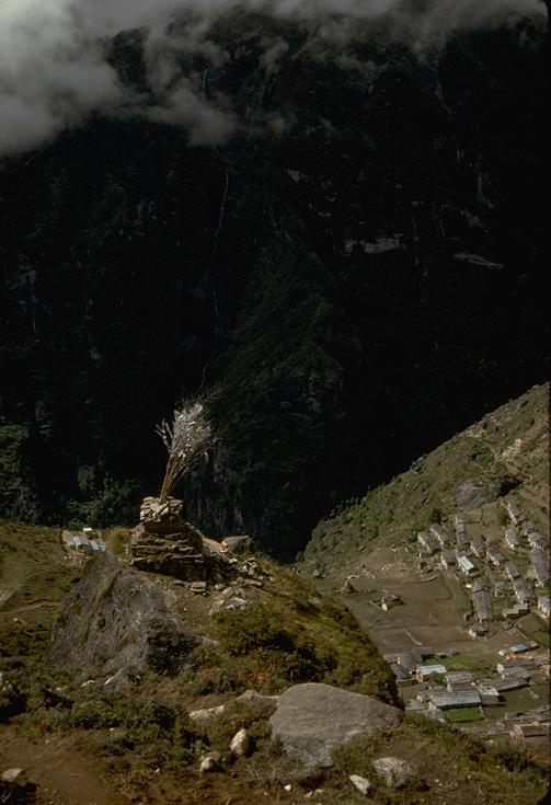 Looking down on Namche Bazar