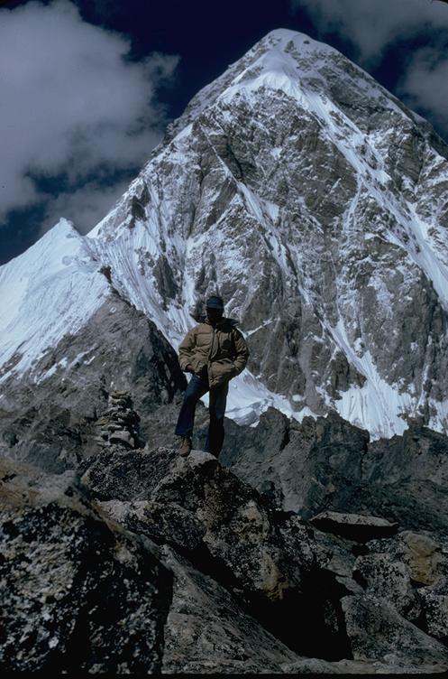 Seth at Kala Pattar, with Pumori in the background